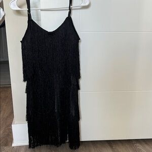 SHEIN Black Fringe Dress